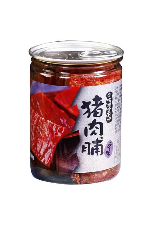 包邮肥啾罐装蜜汁猪肉脯200g铺靖江特产香辣味麻辣味蔓越莓味猪肉干