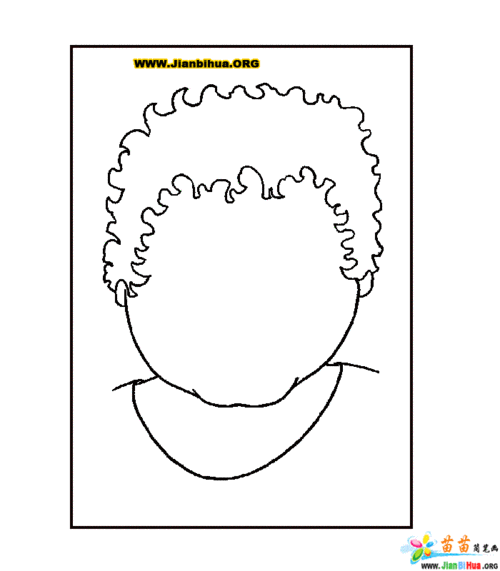 脸的轮廓简笔画草描15张