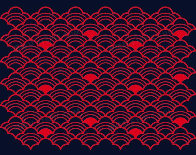 红色喜庆中国风祥云底纹