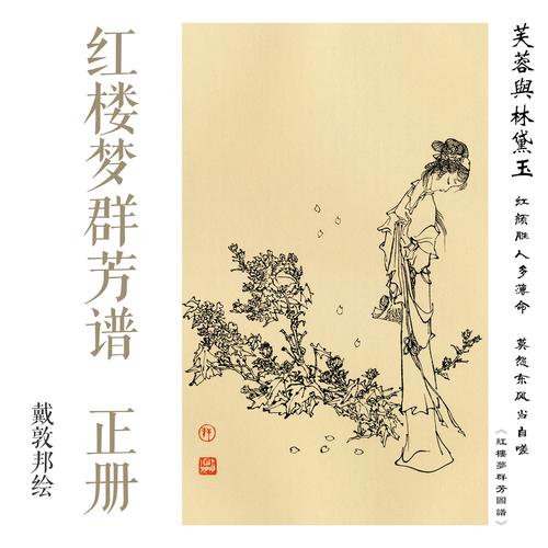 红楼梦金陵十二钗群芳谱正副册手绘古典明信片故宫本心如荷文创
