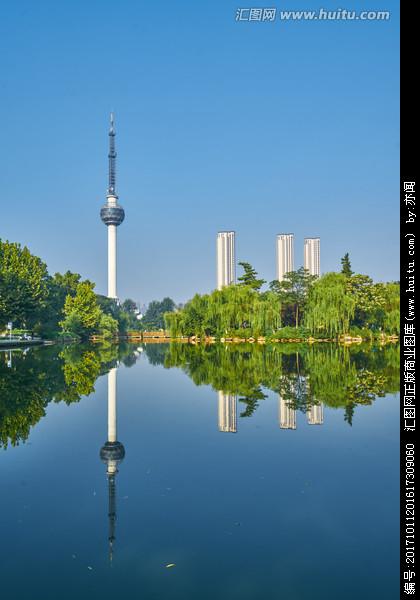 湖畔美景滨湖风景画高清大图