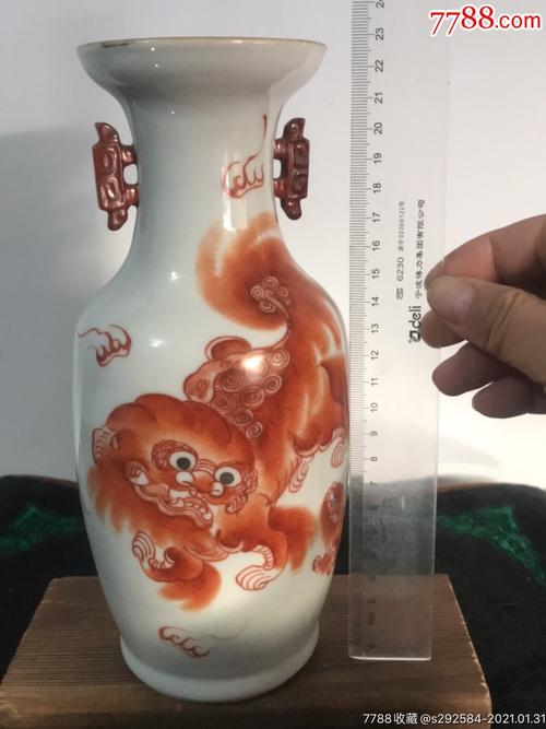 方家珍红狮子瓶_彩绘瓷/彩瓷【下乡老货店】_第7张_7788瓷器