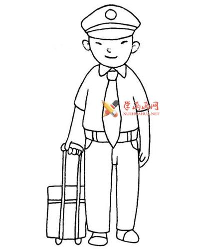 飞机机长的简笔画画法教程详解