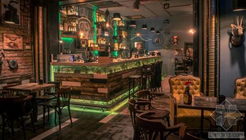 罗马尼亚蒸汽朋克式的经典酒吧