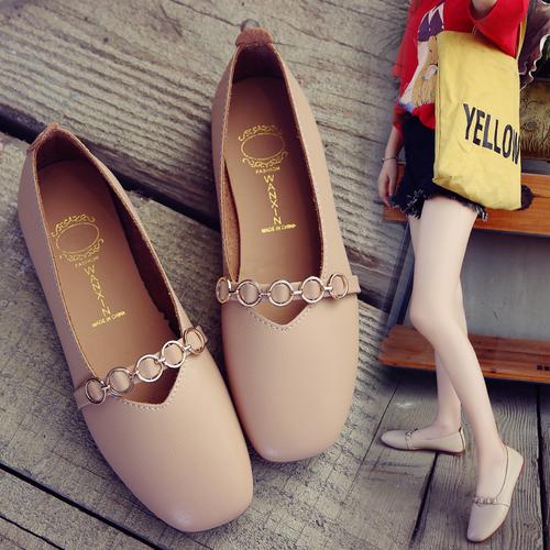 牛筋底软底豆豆鞋单鞋平底鞋女2022春季新款鞋子舒适一脚蹬女鞋秋