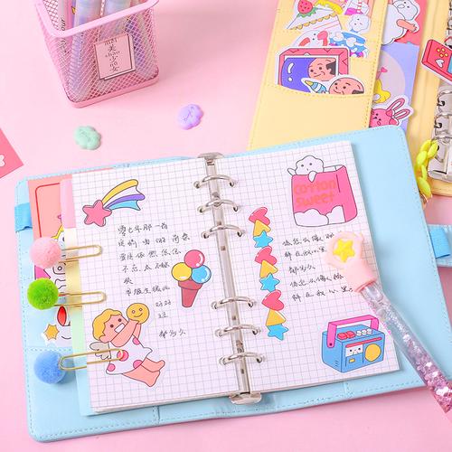 可爱少女活页本子简约ins风手账本笔记本