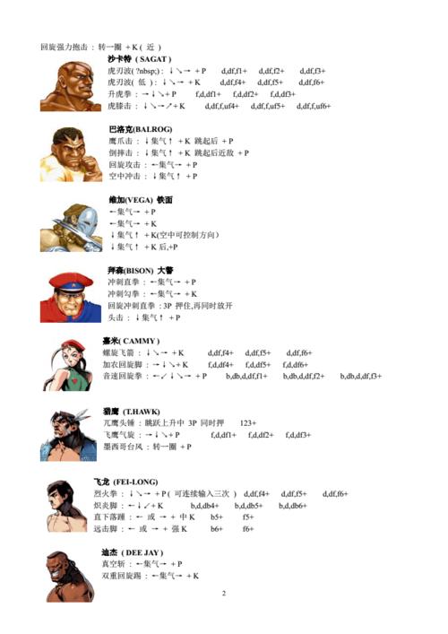 街头霸王2出招表.pdf 3页