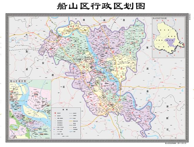 船山区行政区划图