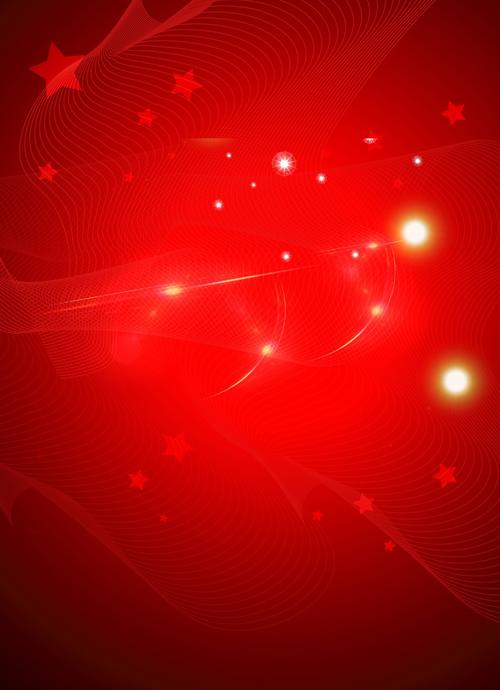 当前素材:喜庆红色发光背景