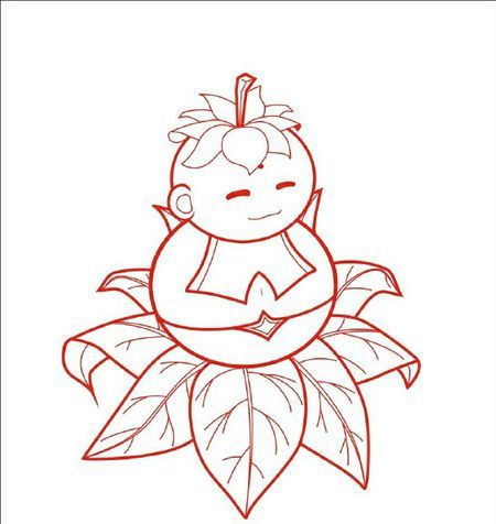 人参果怎么画简笔画