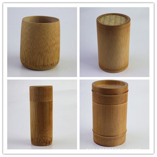 竹杯子酒杯茶叶罐竹筒茶具竹质工艺品