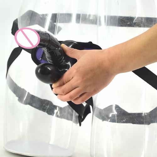 faak仿真阳具穿戴皮裤 实心穿戴女同拉拉双穴刺激后庭情趣性用品