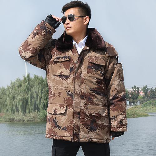 特价沙漠迷彩_老式大衣军男加厚正品沙漠迷彩棉袄冷库防寒工作保安服