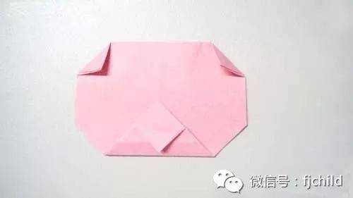 幼儿园手工制作:折纸小猪图解,步骤很简单哦!