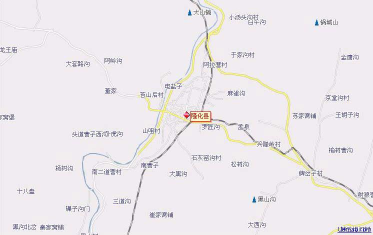 隆化县行政地图