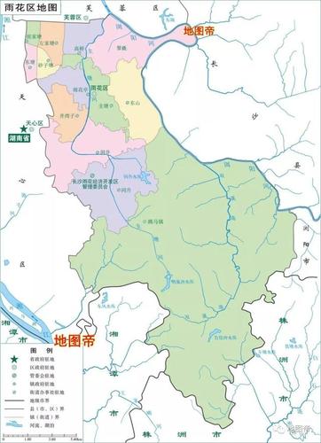 长沙市各区县地图