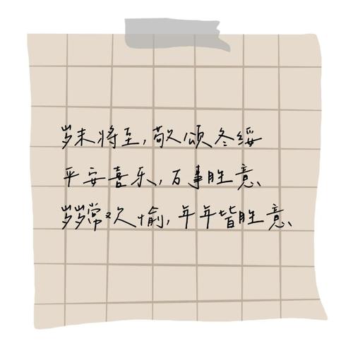 校园物语 | 元旦手写祝福语 只送给可爱的你