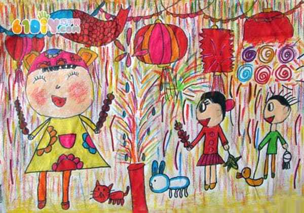 精彩的元宵节儿童画作品