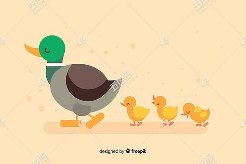 小鸭子和鸭妈妈图片