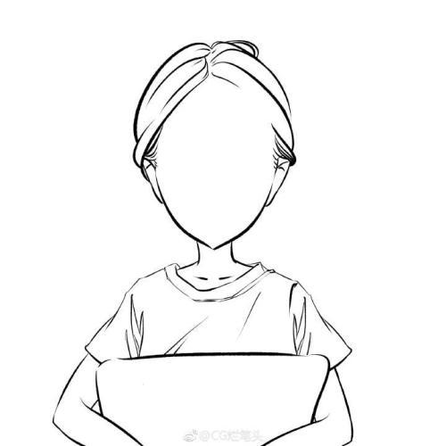轮廓式人物简笔画
