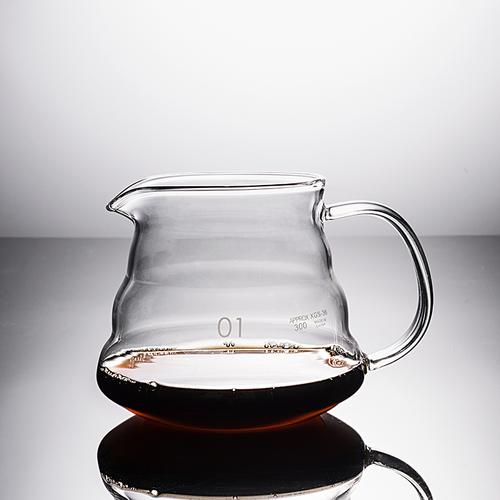 云朵日式手冲咖啡咖啡壶刻度盖子美式加厚玻璃咖啡壶