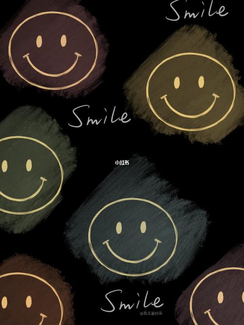 黑底笑脸壁纸_壁纸_今日壁纸_素材_壁纸