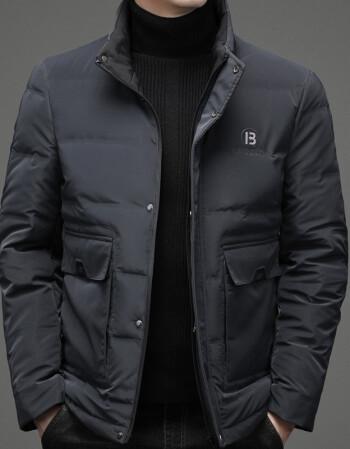 2021年新款韩版潮时尚冬季保暖加厚休闲短款白鸭绒外套男士羽绒服