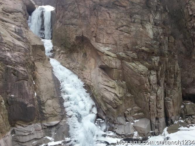 游记之崂山北九水观冰瀑