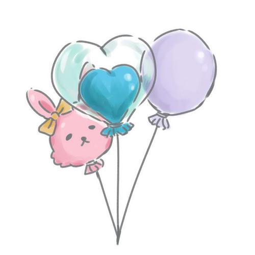 手绘风格卡通气球图片免抠素材