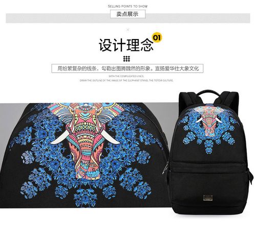 箱包 爱华仕大象图腾双肩包 双数码隔层背包  商品参数 品牌:爱华仕