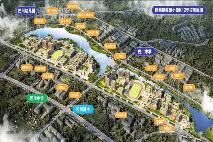 广汉高品质学位房新鸥鹏教育小镇v青白江听湖九园楼盘