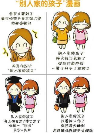 漫画"别人家的孩子"爆红网民"哭诉"父母常拿别人家的孩子作比较