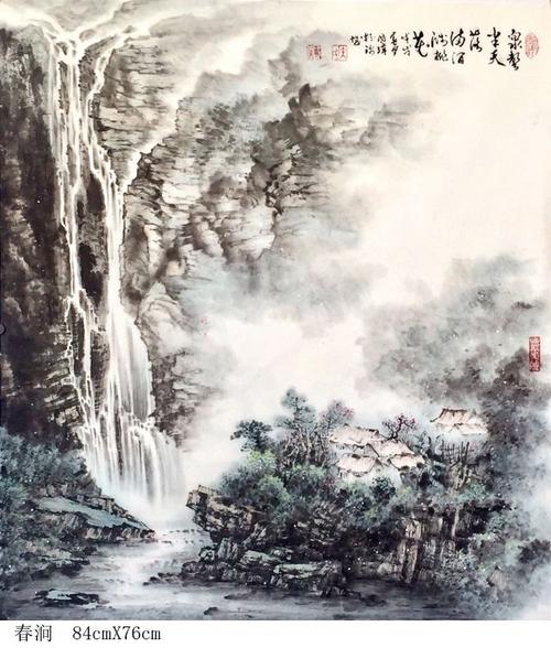 四川著名画家侯国伟山水画赏析