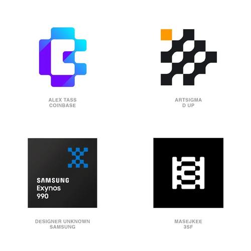 2020年logo设计流行趋势像素块元素