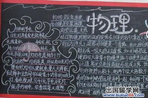 初中物理实验室黑板报 初中黑板报图片素材