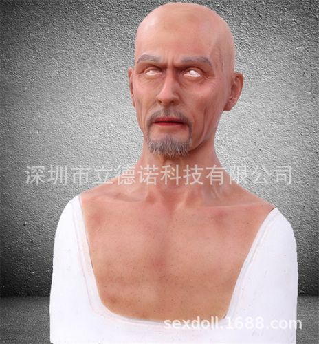 青年人脸皮套定制款仿真硅胶人皮面具用于万圣节 模特 影视道具