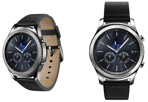 s3,新版手表分别有两个版本:标准版gear s3 classic和运动版gear s3