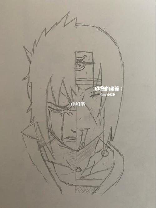 火影忍者手绘 佐助和鼬_火影_手绘_画画_文化_绘画