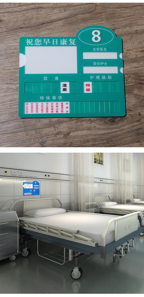适用于床头卡插卡病房医院病人护理级别责任护士标识牌亚克力床位号大