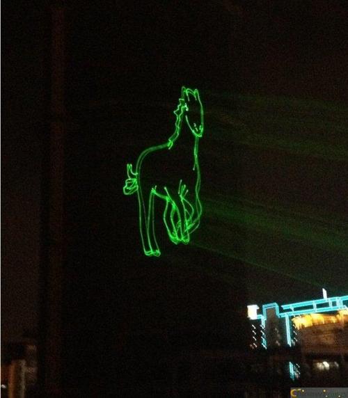 楼体户外激光广告 楼体户外动画激光 激光投影