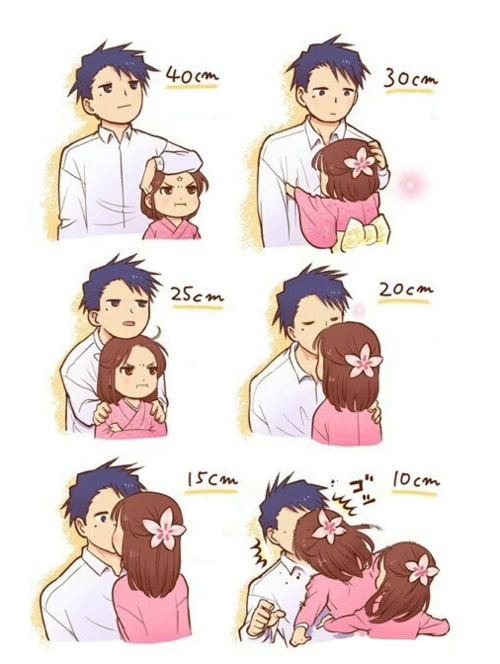 首先先来看下相差从10cm到40cm的情侣日常吧