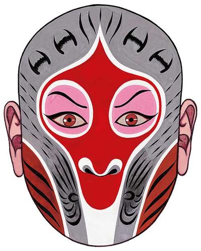 《西游记》中的孙悟空,杨小楼谱式,赵永岐绘