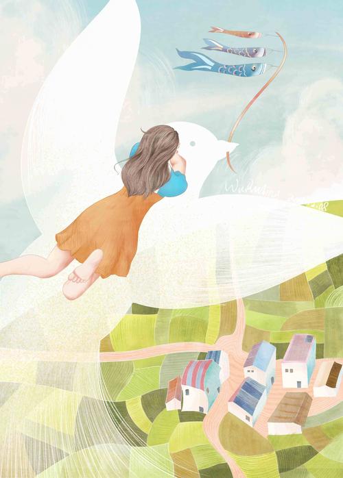 少年的梦想是风的梦想|插画|绘本|沁宁ing - 原创作品