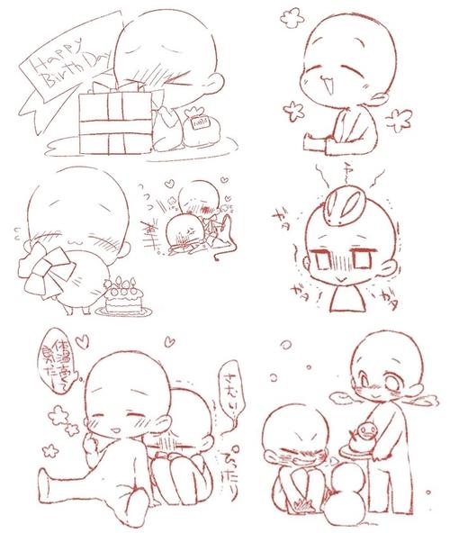 q版人物动作素材参考来啦!