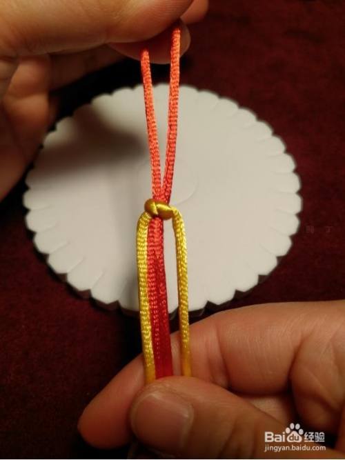 金刚结双色双线的编绳方法
