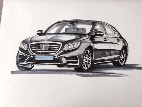 奔驰 买不起画着玩玩