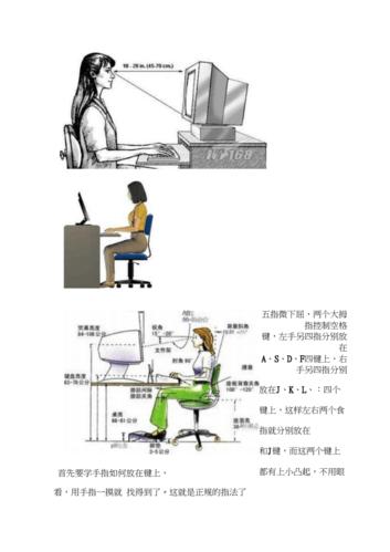 电脑打字姿势和手指放置.docx 5页