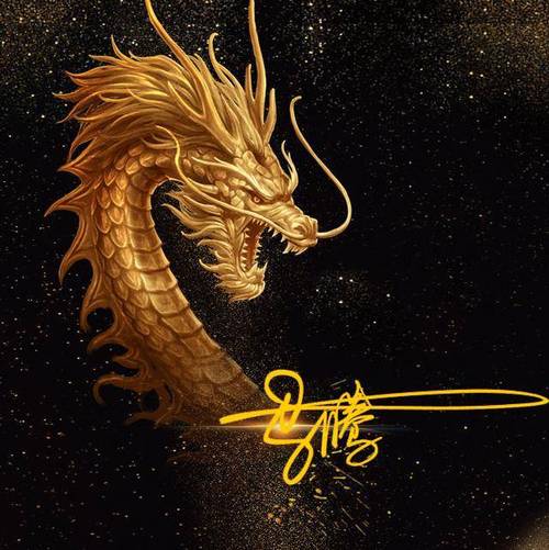 超霸气的金龙姓氏个性签名微信头像,做头像太好看了
