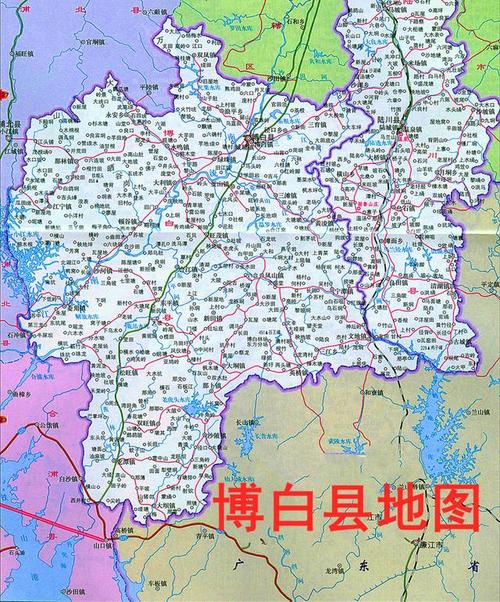 玉林博白县地图