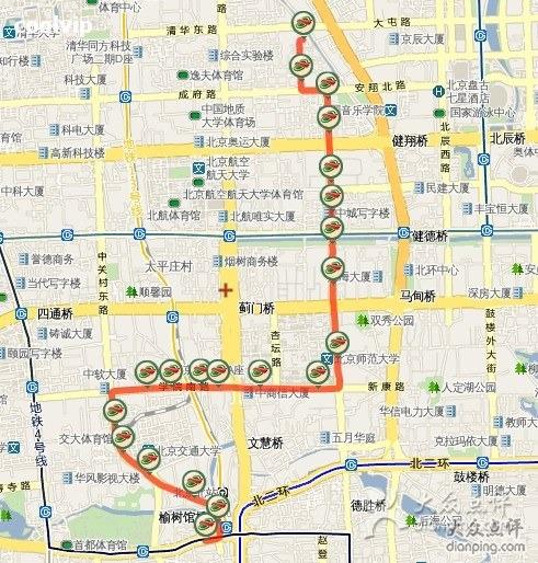 公交车(16路)16路西直门外到二里庄线路图图片北京生活服务